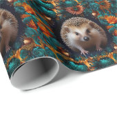 Papier Cadeau Hérisson lunatique (Coin rond)