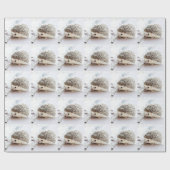 Papier Cadeau Hérisson mignon (Plat)