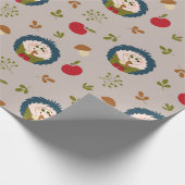 Papier Cadeau Hérisson Mignon (Coin)