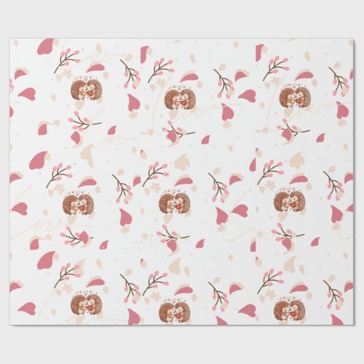 Papier Cadeau Hérisson profond (Plat)