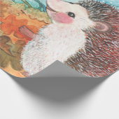 Papier Cadeau Hérisson s'entretenant Illustration (Coin)