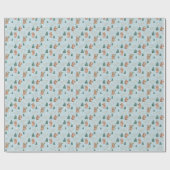 Papier Cadeau Hérissons et Écureuils (Plat)