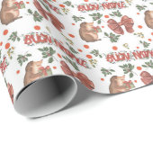 Papier Cadeau Hérissons et Rubans (Coin rond)