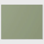 Papier Cadeau Heritage Moderne Vert De Mousse Uni (Plat)