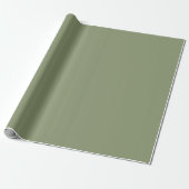 Papier Cadeau Heritage Moderne Vert De Mousse Uni (Déroulé)