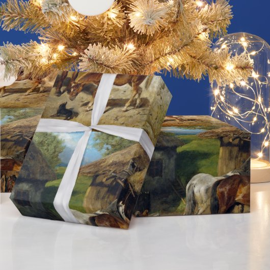 Papier Cadeau Hermine Biedermann Chevaux harnachés au Stab Wr (Vacances)