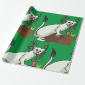 Papier Cadeau Hermine blanche Belette d'hiver Faune (Déroulé)