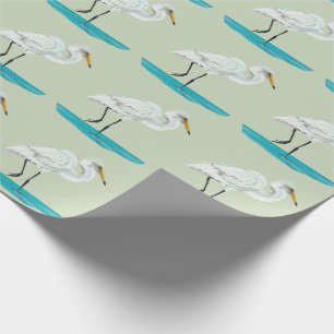 Papier Cadeau Héron blanc Kotuku