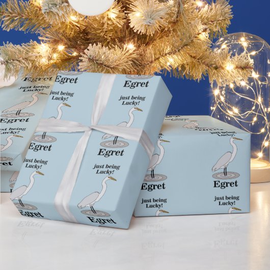 Papier Cadeau Héron Oiseau Chanceux (Vacances)