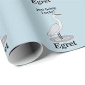 Papier Cadeau Héron Oiseau Chanceux (Coin rond)