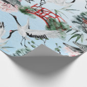 Papier Cadeau Hérons japonais aquarelles (Coin)