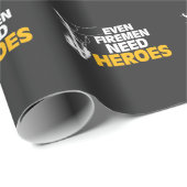 Papier Cadeau Héros drôles du besoin de pompiers de cadeau de (Coin rond)