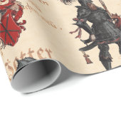 Papier Cadeau Héros médiévaux Chevaliers en Armure militaire bri (Coin rond)