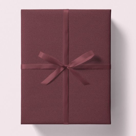 Papier Cadeau Herringbone a tweeté des vacances de Noël rouges p