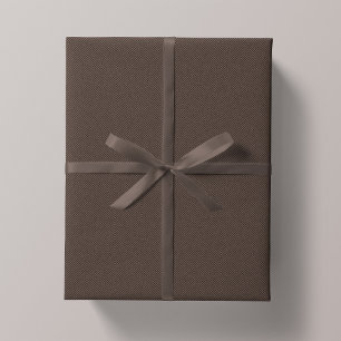 Papier Cadeau Herringbone classique tweeté rustique brun vacance