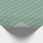 Papier Cadeau Herringbone vert et blanc (Coin)