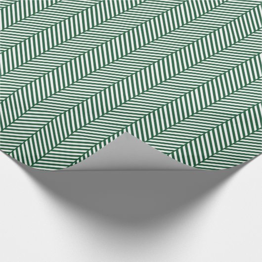 Papier Cadeau Herringbone vert et blanc (Coin)