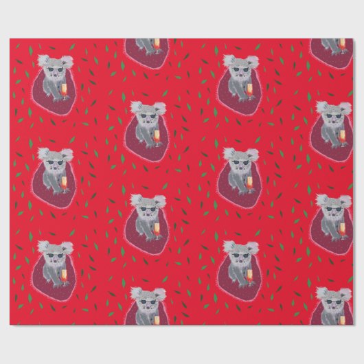 Papier Cadeau Heure de refroidissement de l'ours Koala (Plat)