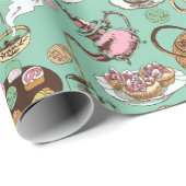 Papier Cadeau Heure du thé (Coin rond)