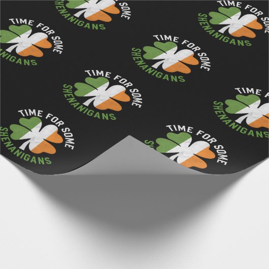 Papier Cadeau Heure pour certains Shenanigans Clover St Patrick' (Coin)