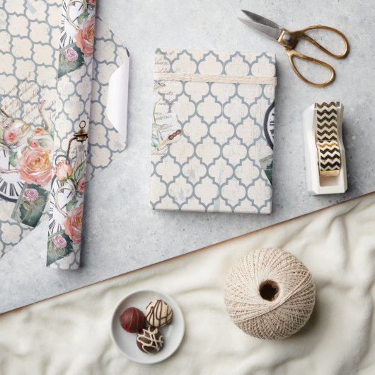 Papier Cadeau Heure vintage du thé (Artisanat)
