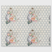Papier Cadeau Heure vintage du thé (Plat)