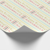 Papier Cadeau Heureuse bougie d'anniversaire Répéter le nom de l (Coin)