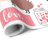 Papier Cadeau Heureuse Sainte-Valentin (Coin rond)
