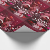 Papier Cadeau Heureuse Sainte-Valentin (Coin)