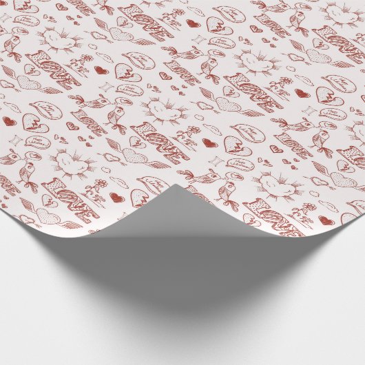 Papier Cadeau Heureuse Sainte-Valentin (Coin)