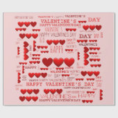 Papier Cadeau  Heureuse Sainte-Valentin (Plat)