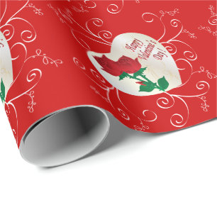 Papier Cadeau Heureuse Sainte-Valentin élégante