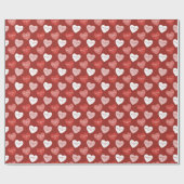 Papier Cadeau Heureuse Sainte-Valentin Red & Blush Heart Motif (Plat)