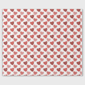 Papier Cadeau Heureuse Sainte-Valentin Rouge & Coeurs bleus Blan (Plat)