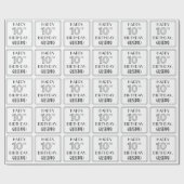 Papier Cadeau HEUREUX 10E ANNIVERSAIRE ; Style Art Déco ; Nom pe (Plat)