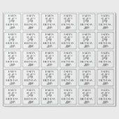 Papier Cadeau HEUREUX 14E ANNIVERSAIRE ; Style Art Déco ; Nom pe (Plat)