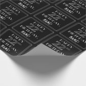 Papier Cadeau HEUREUX 22E ANNIVERSAIRE ; Style Art Déco avec nom (Coin)