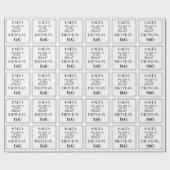 Papier Cadeau HEUREUX 25E ANNIVERSAIRE ; Style Art Déco ; Nom pe (Plat)