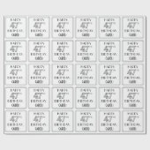 Papier Cadeau HEUREUX 47E ANNIVERSAIRE ; Style Art Déco ; Nom pe (Plat)