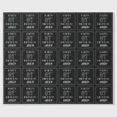 Papier Cadeau HEUREUX 81E ANNIVERSAIRE ; Style Art Déco avec/ No (Plat)