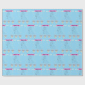 Papier Cadeau Heureux à jamais bébé bleu (Plat)