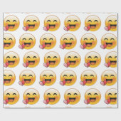 Papier Cadeau heureux et amour imoji (Plat)