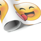 Papier Cadeau heureux et amour imoji (Coin rond)