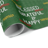 Papier Cadeau Heureux et heureux vacances à thème Tribal (Coin rond)