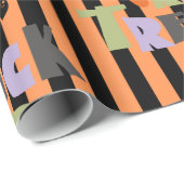 Papier Cadeau Heureux fantômes mignons d'Halloween (Coin rond)