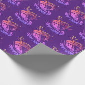 Papier Cadeau Heureux Hanoukka dreidel (Coin)