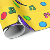 PAPIER CADEAU HEUREUX REQUINS (Coin rond)