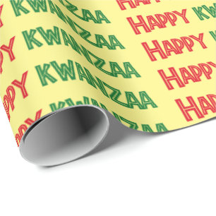 Papier Cadeau Heureux salut Kwanzaa