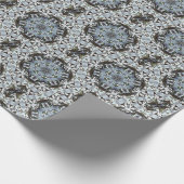 Papier Cadeau Hexagone de feuille de jungle et de fleurs (Coin)