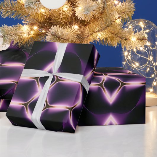 Papier Cadeau Hexagone Violet Lumineux (Vacances)